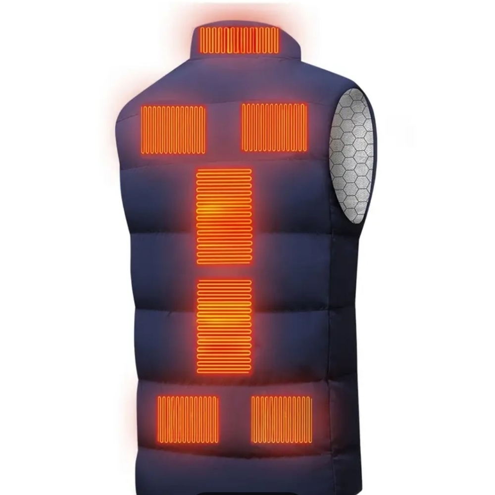 Winter Rechargeable Washable Heating Vest With 9 Areas Heating For Outdoor Activ